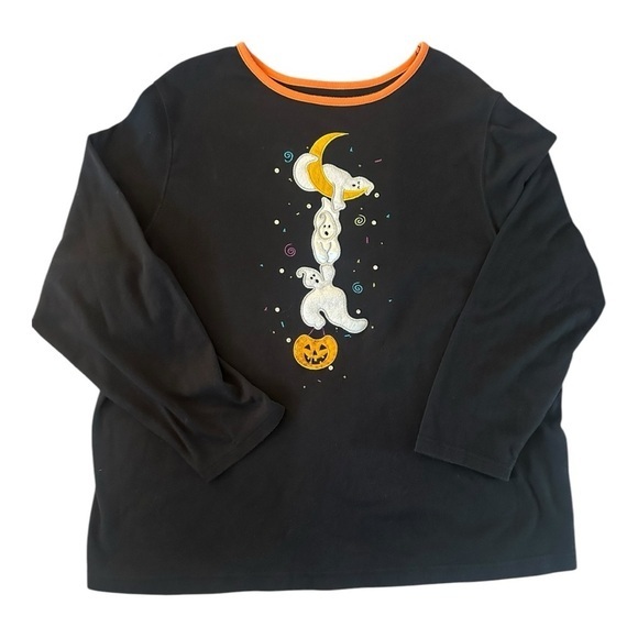 Lee Halloween Ghost Embroidered Long Sleeve Shirt - 2X‎ - Picture 1 of 3